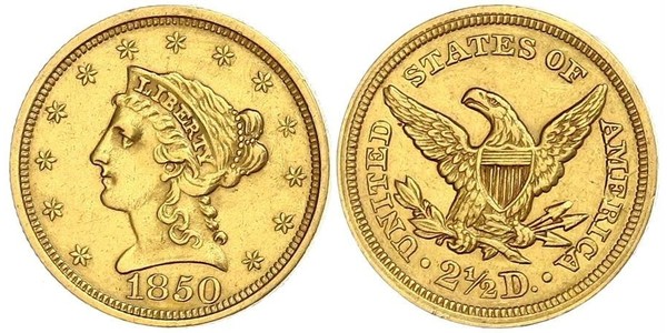 2.5 Долар США (1776 - ) Золото 