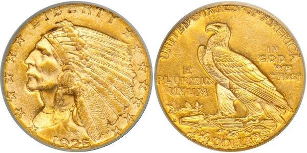 2.5 Долар США (1776 - ) Золото 