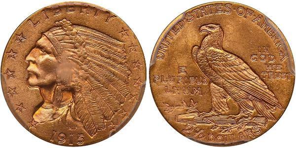 2.5 Долар США (1776 - ) Золото 