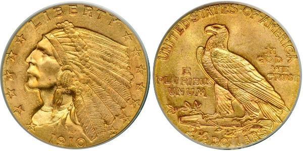2.5 Долар США (1776 - ) Золото 