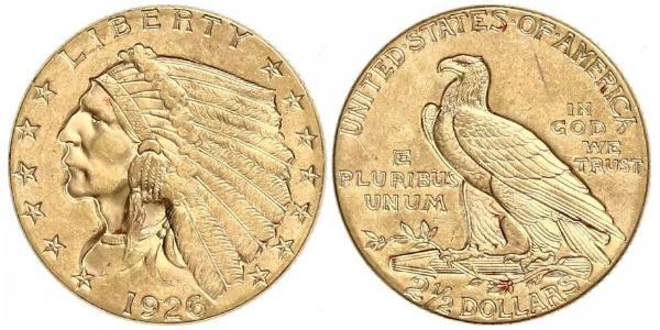 2.5 Долар США (1776 - ) Золото 