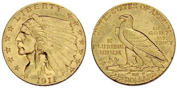 2.5 Долар США (1776 - ) Золото 