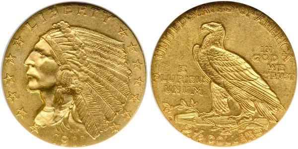 2.5 Долар США (1776 - ) Золото 