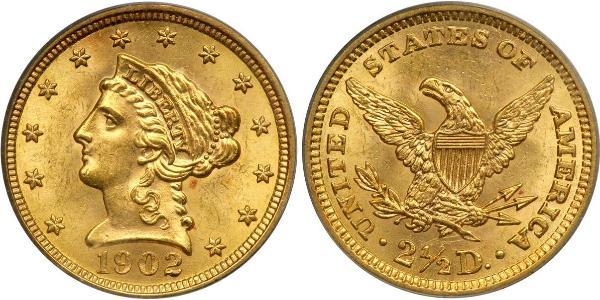 2.5 Долар США (1776 - ) Золото 