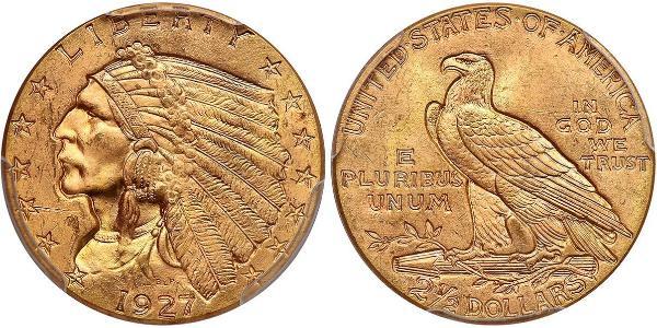 2.5 Долар США (1776 - ) Золото 