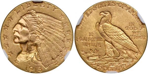 2.5 Долар США (1776 - ) Золото 
