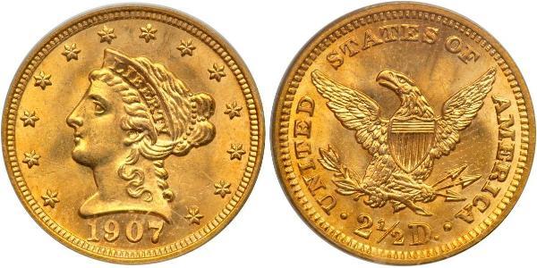 2.5 Долар США (1776 - ) Золото 