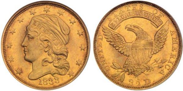 2.5 Долар США (1776 - ) Золото 