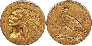 2.5 Доллар США (1776 - ) Золото 