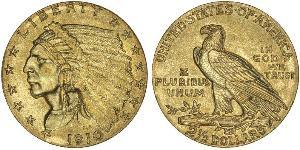 2.5 Доллар США (1776 - ) Золото 