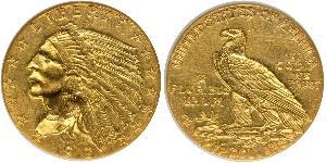2.5 Доллар США (1776 - ) Золото 