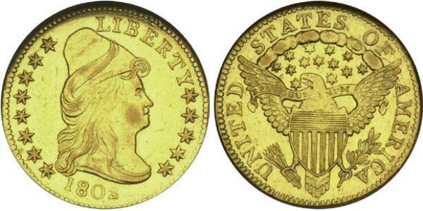 2.5 Доллар США (1776 - ) Золото 