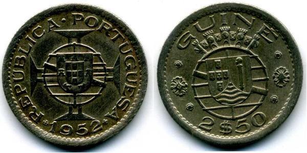 2,5 Ескудо Португальска Гвінея (1474-1974) Нікель/Мідь 