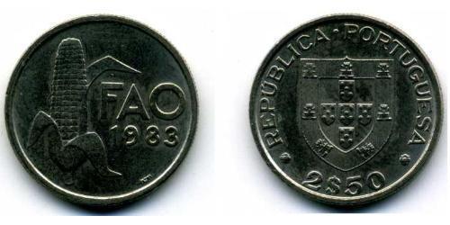 2,5 Ескудо Португальська Республіка (1975 - ) Нікель/Мідь 