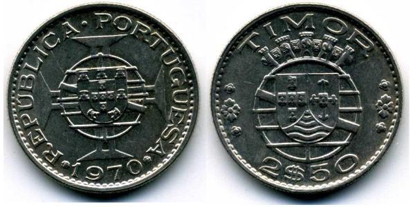 2,5 Ескудо Східний Тимор (1702 - 1975) / Португалія Нікель/Мідь 