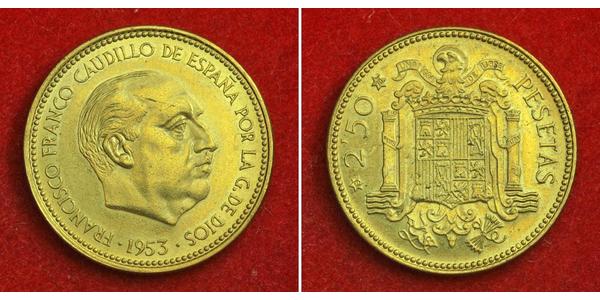 2.5 Песета Іспанія Бронза/Алюміній Франциско Франко(1892 – 1975)