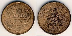 2.5 Цент Королівство Нідерланди (1815 - ) Бронза 