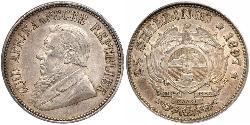 2.5 Шиллинг Южно-Африканская Республика Серебро Крюгер, Пауль (1825 - 1904)