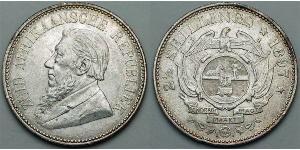 2.5 Шиллинг Южно-Африканская Республика Серебро Крюгер, Пауль (1825 - 1904)