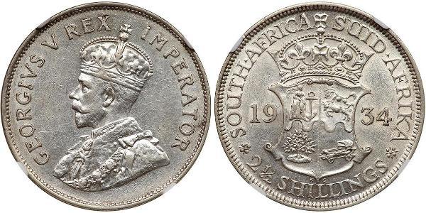 2.5 Шилінг Південно-Африканська Республіка Срібло Георг V (1865-1936)