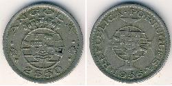 2,5 Эскудо Portuguese Angola (1575-1975) Никель/Медь 