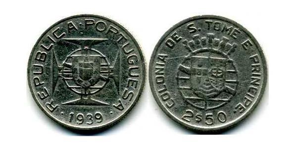2,5 Эскудо Сан-томе и Принсипи (1469 - 1975) Серебро 