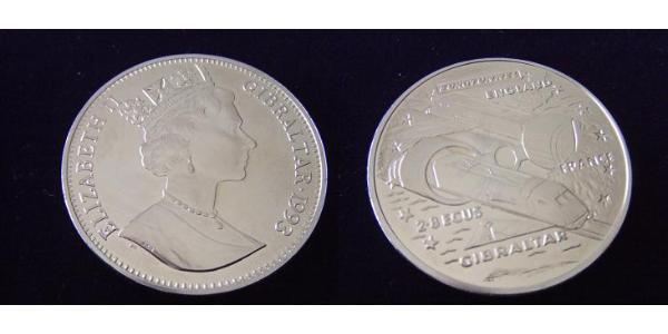 2,8 Ecu Gibraltar 銅/镍 伊丽莎白二世 (1926-2022)