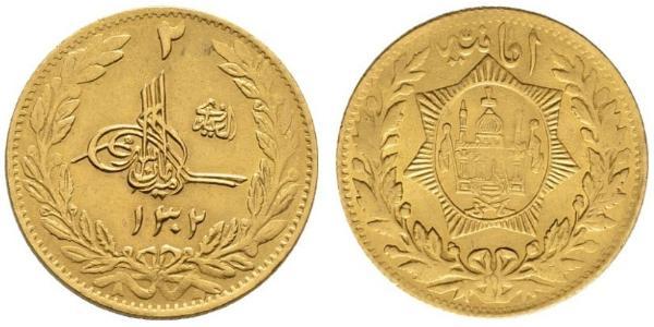 2 Amani Emirat Afghanistan (1823 - 1926) Gold 