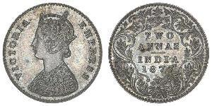 2 Anna Raj britannique (1858-1947) Argent Victoria (1819 - 1901)