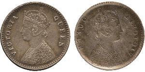 2 Anna Raj britannique (1858-1947) Argent Victoria (1819 - 1901)