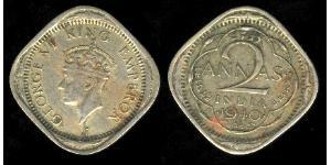 2 Anna Inde (1950 - ) Cuivre/Nickel George VI (1895-1952)