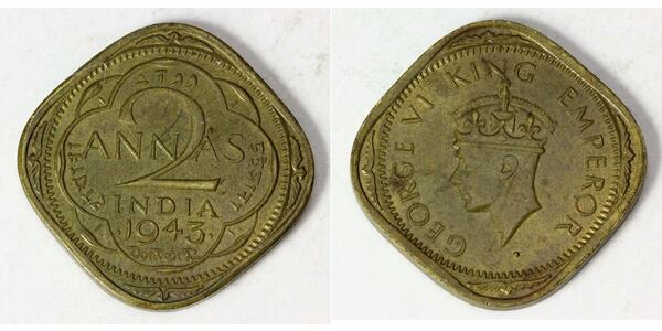2 Anna Indien (1950 - ) Kupfer/Nickel Georg VI (1895-1952)