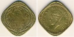 2 Anna Britisch-Indien (1858-1947) Messing/Nickel 