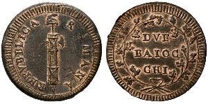 2 Baiocco Estados Pontificios (752-1870) Cobre 