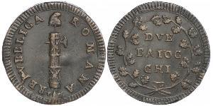 2 Baiocco Estados Pontificios (752-1870) Cobre 