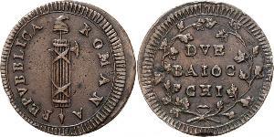 2 Baiocco Estados Pontificios (752-1870) Cobre 