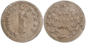 2 Baiocco Estados Pontificios (752-1870) Cobre 