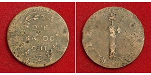 2 Baiocco Papal States (752-1870) Copper 