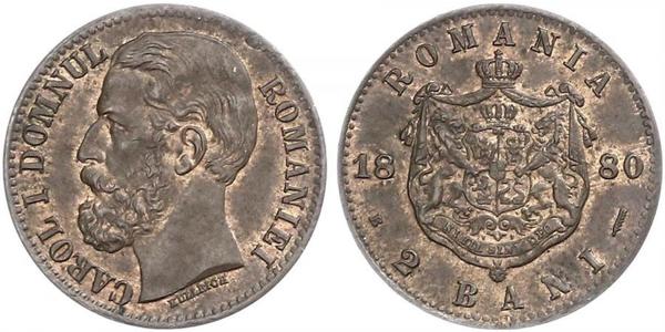 2 Ban Romanian Principalities (1859-1881) Copper 