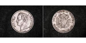 2 Bolivar Venezuela Argent Simon Bolivar (1783 - 1830)