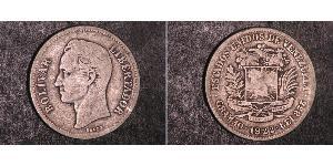 2 Bolivar Venezuela Argent Simon Bolivar (1783 - 1830)