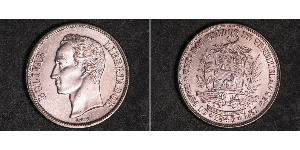 2 Bolivar Venezuela Argent Simon Bolivar (1783 - 1830)