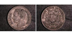 2 Bolivar Venezuela Argento Simon Bolivar (1783 - 1830)