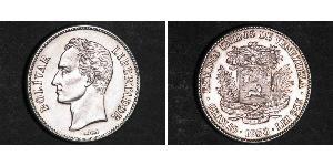 2 Bolivar Venezuela Plata Simon Bolivar (1783 - 1830)