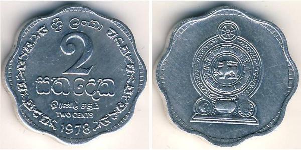 2 Cent Sri Lanka Alluminio 