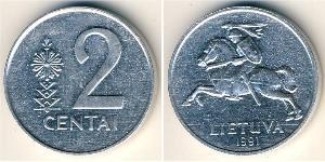 2 Cent Litauen (1991 - ) Aluminium 