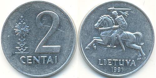 2 Cent Litauen (1991 - ) Aluminium 