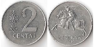 2 Cent Lituanie (1991 - ) Aluminium 