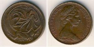 2 Cent Australia (1939 - ) Bronce Isabel II (1926-2022)