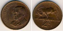 2 Cent Sudáfrica Bronce 